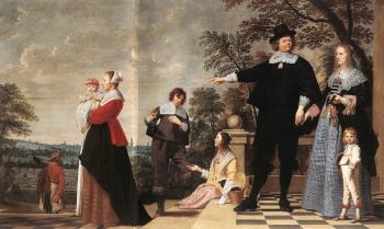 雅各佈 範 大奧斯特 Portrait Of A Bruges Family